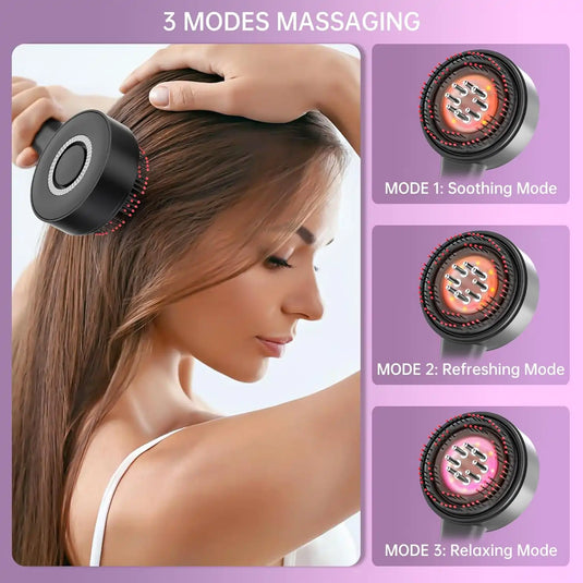 Multi-Function Scalp Massager Brush - Red Light Therapy